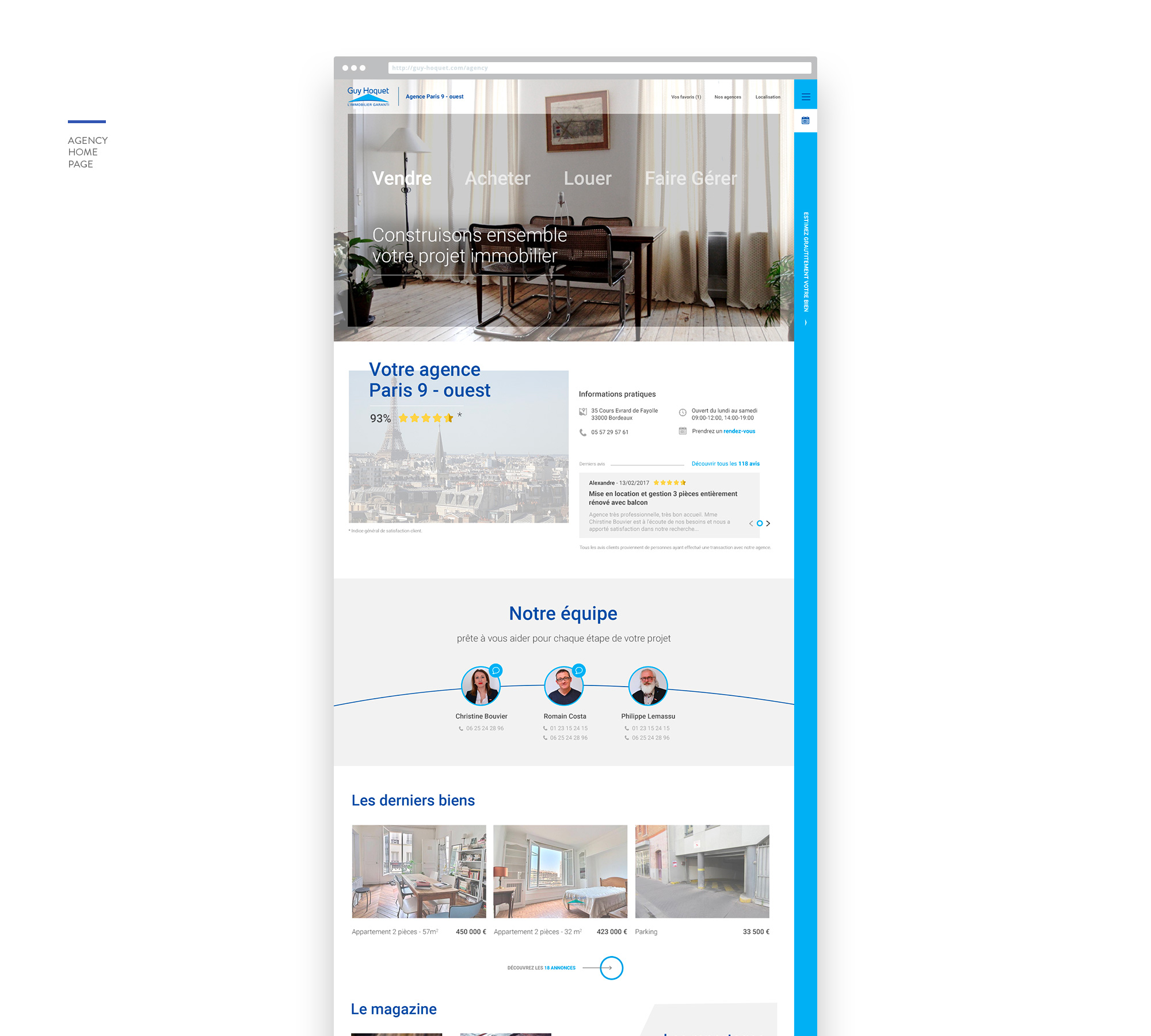 Local agency page design
