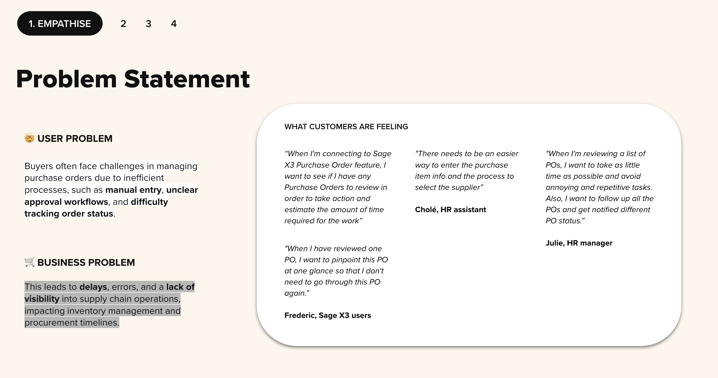 Discovery synthesis: Three core pain points from user interviews