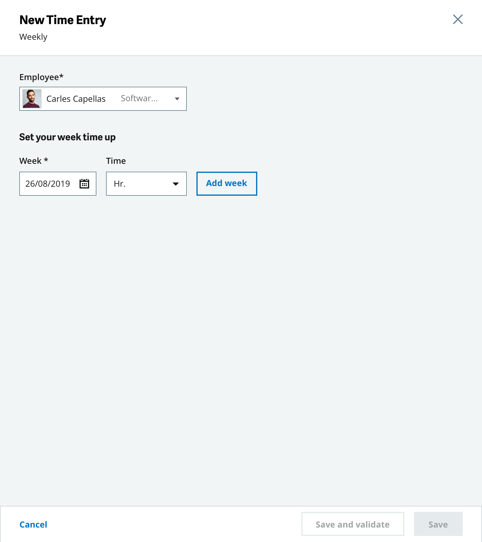 Employee Selector Dropdown