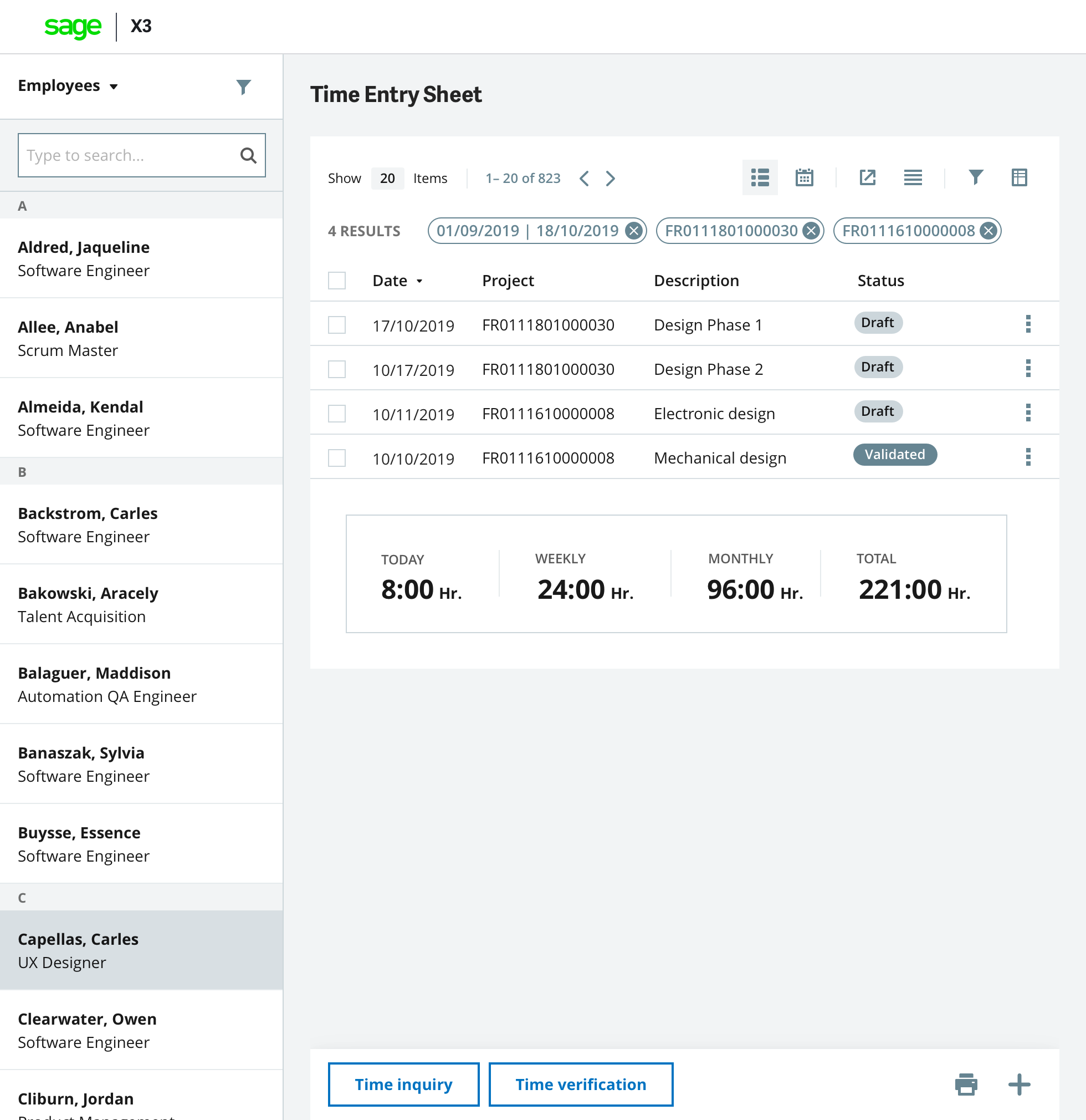 Left Navigation for Managers